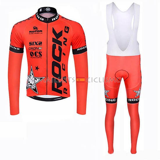 2019 Maillot Rock Racing SIDI Tirantes Mangas Largas Naranja